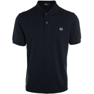 Fred Perry M3000 Plain Polo - Black/White